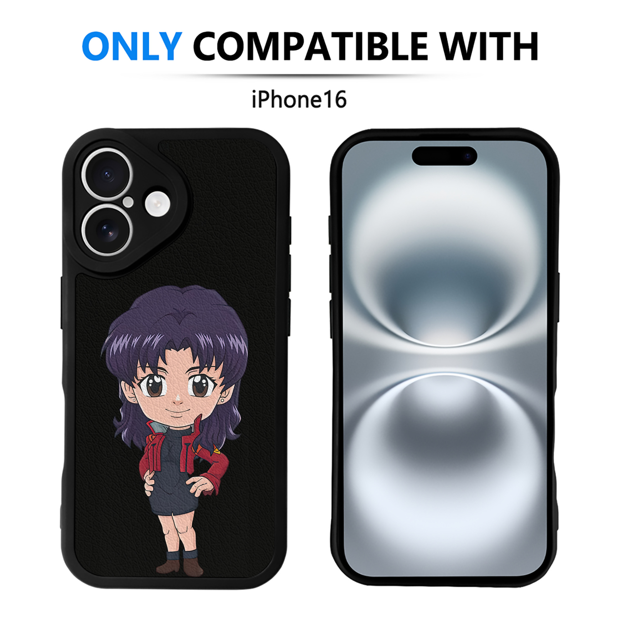 （画像用） EVA 新世紀エヴァンゲリオン 【iPhone 16シリーズ対応】シリコンスマホケース（レザー調） 材質：シリコン